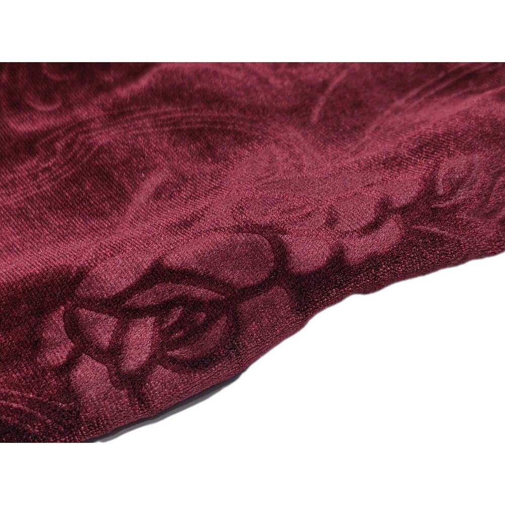Body Wrappers VTG Embossed Rose Velvet Keyhole High Neck Biketard Preteen AXS AS - Picture 8 of 16